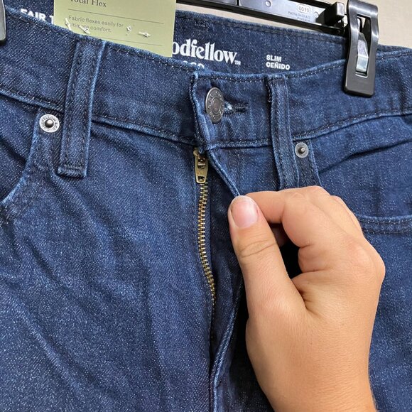 Goodfellow & Co Men's 30x32 Brooks Mid Rise Heavyweight Slim Fit Leg Full Jeans - Picture 11 of 15